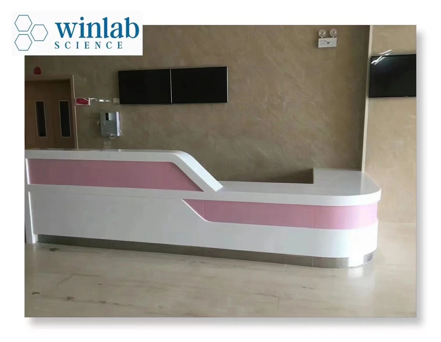 Hospital furniture customize reception work table medical furniture laboratory furniture front desk table nurse desk