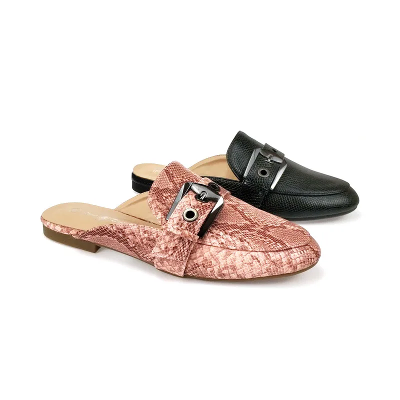 
Hot Fashion Women Mules Flat Slipper Shoes Animal print Leather Leisure Slide Shoes Casual Women Shoes for Ladies 