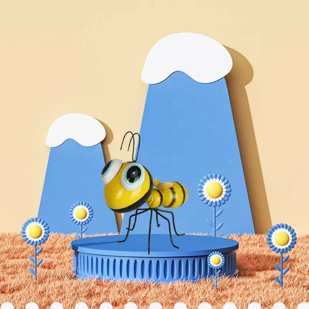 Outdoor Fun Cute Metal Honey Bee Statue For Home Decor Bedroom Living Room Garden Desktop Ornament