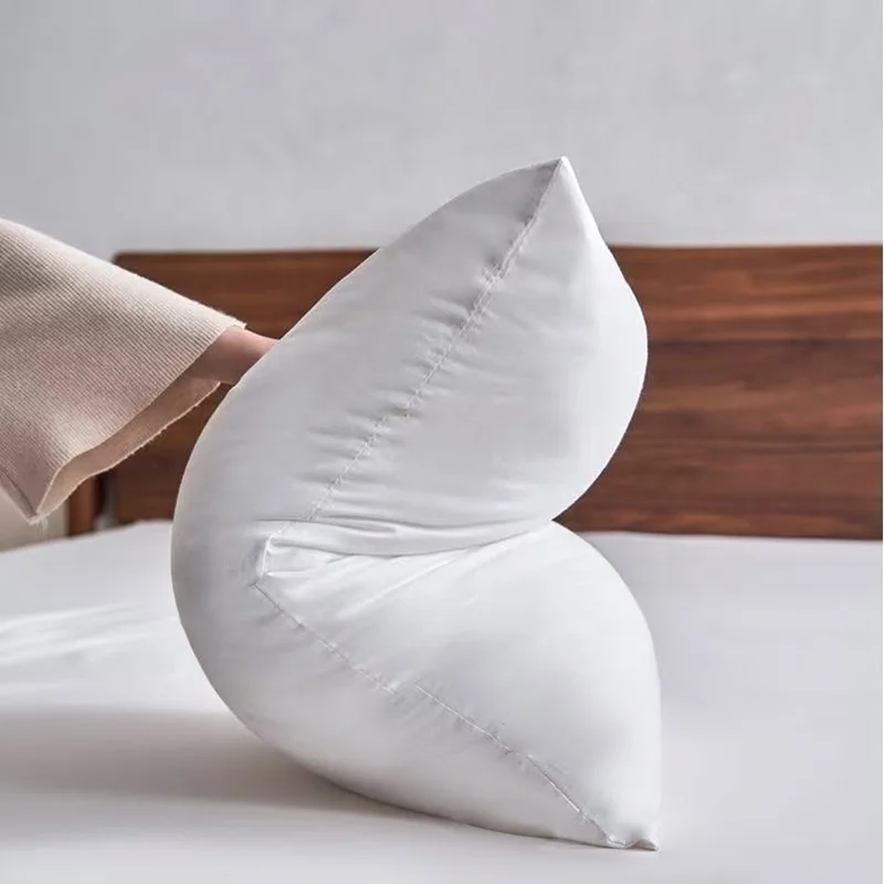 Wholesale Interior Filling with 100% Polyester and Duck Feather Hotel White Bed Pillow