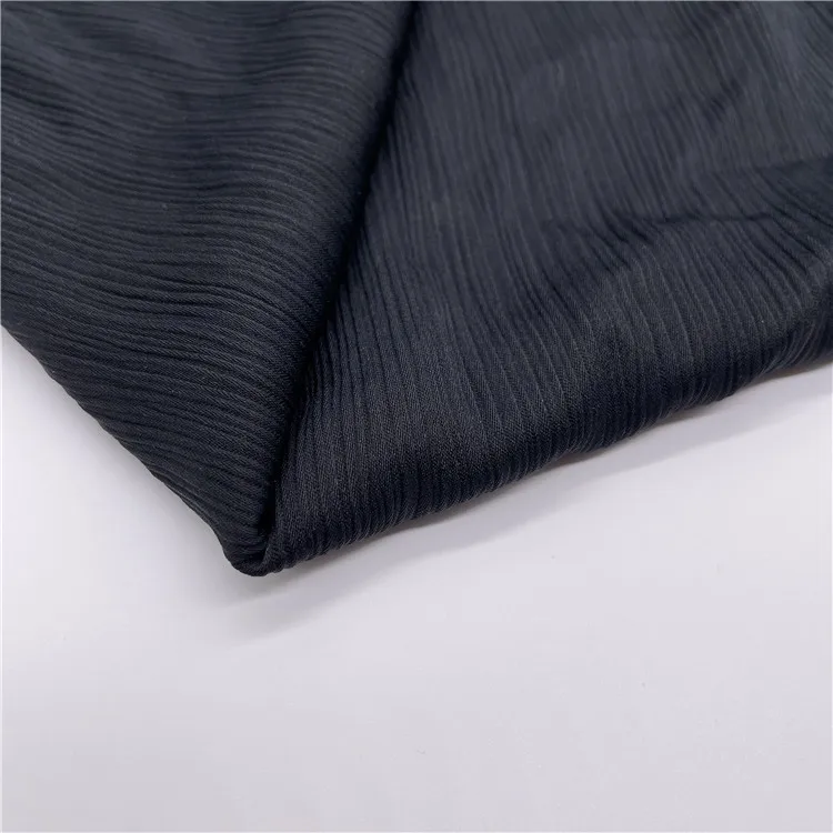 Jet Black High Quality Nida Zoom Abaya Robe Dubai 100% Polyester Arab Muslim Fabric