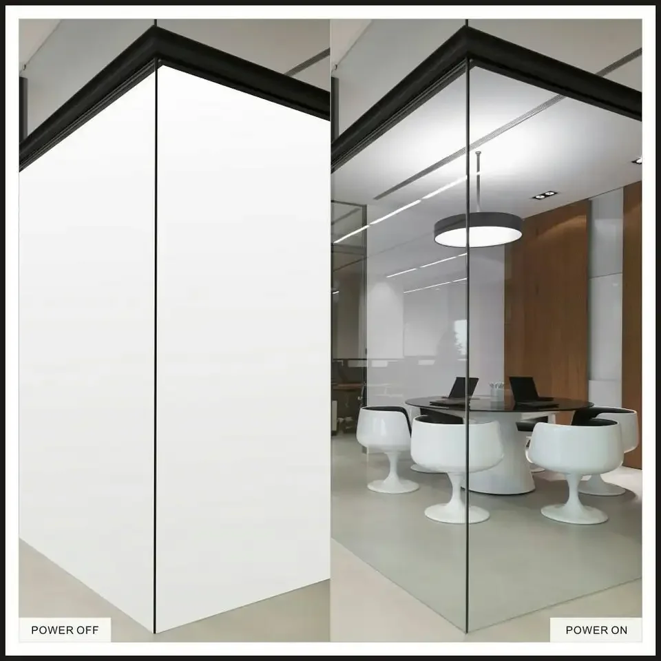 Electronic Smart Windows Film/pdlc Switchable Glass Film Smart Transformer With Remote Switch PDLC-light white