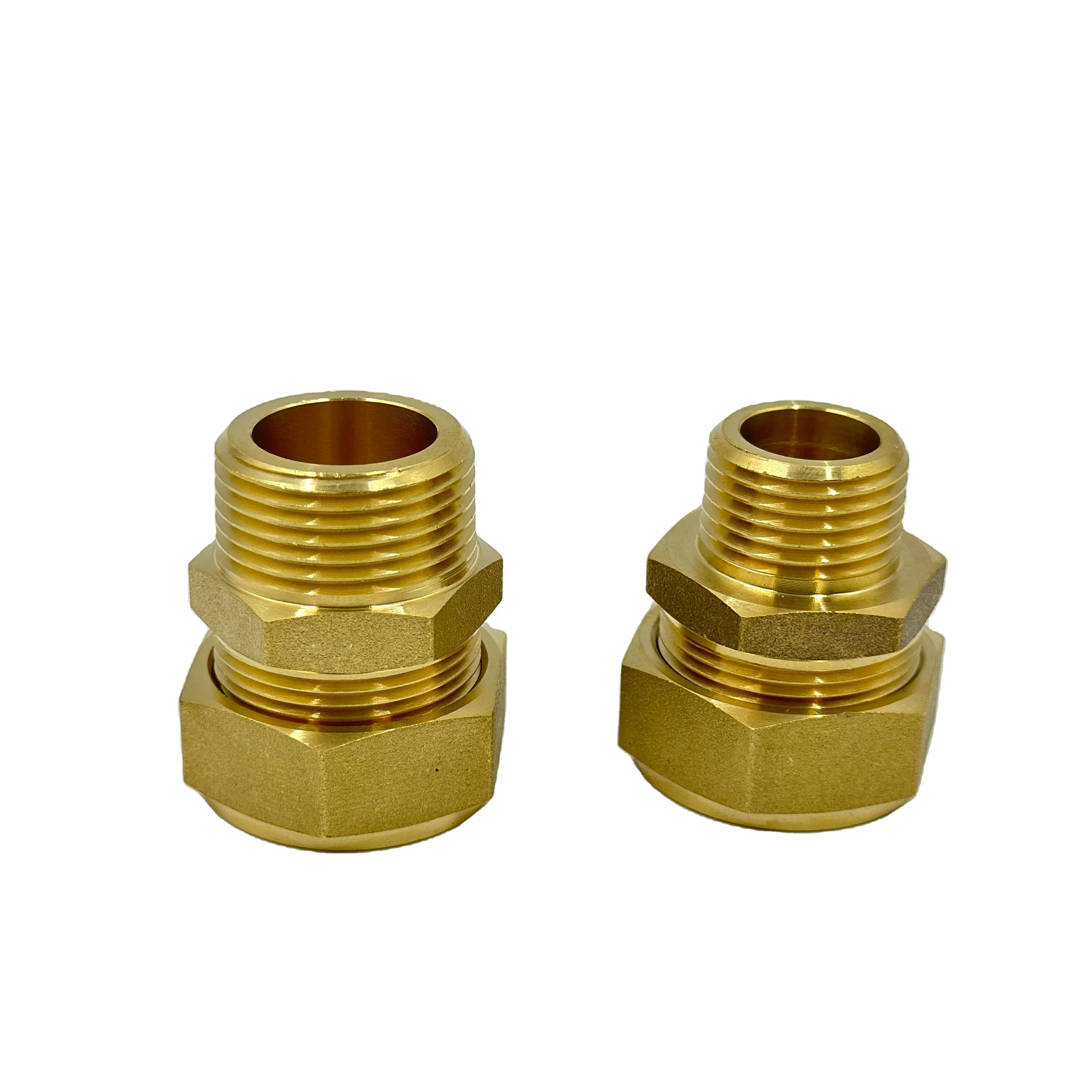 Forged 1/2 - 1 inch G Brass Pipe Connector Male thread Brass Union fitting for Gas