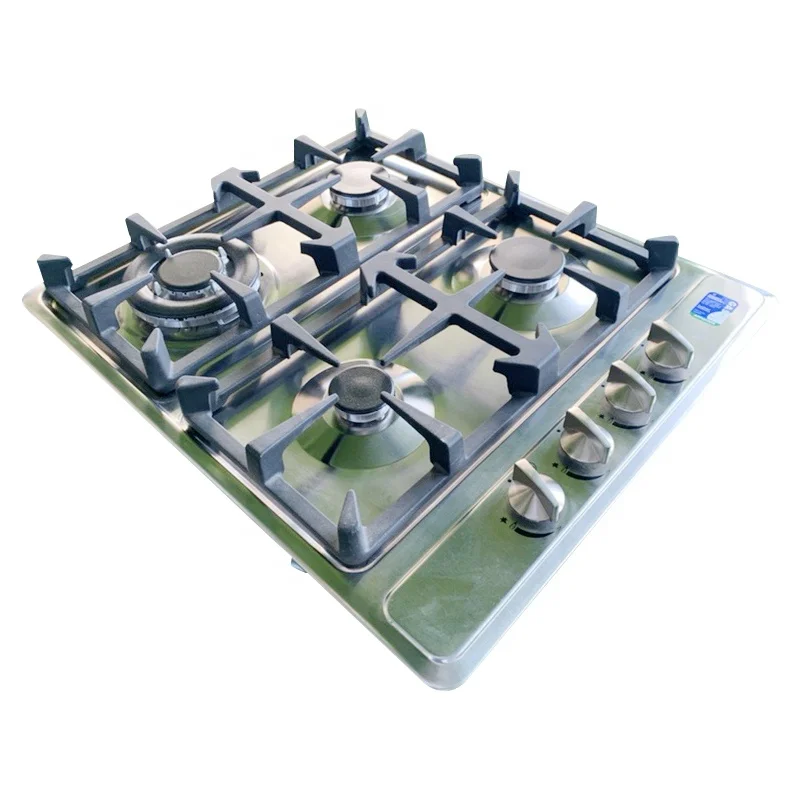 AGA approved 4 burner built in gas and electric hob stainless steel built in gas burner cooker