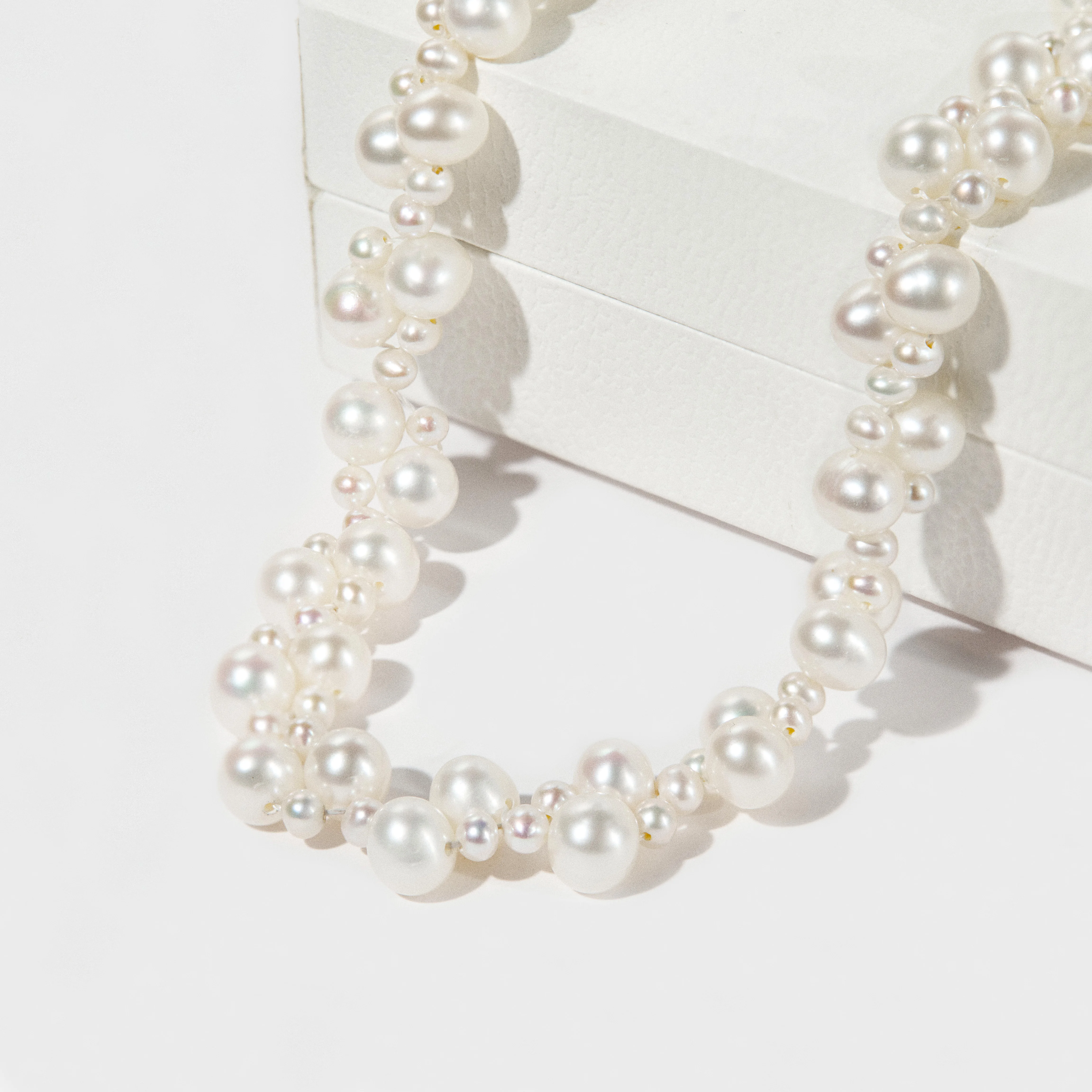 Best Sell 925 sterling silver freshwater pearl necklace Lace French clavicle necklace luxury customizable choker pearl necklace