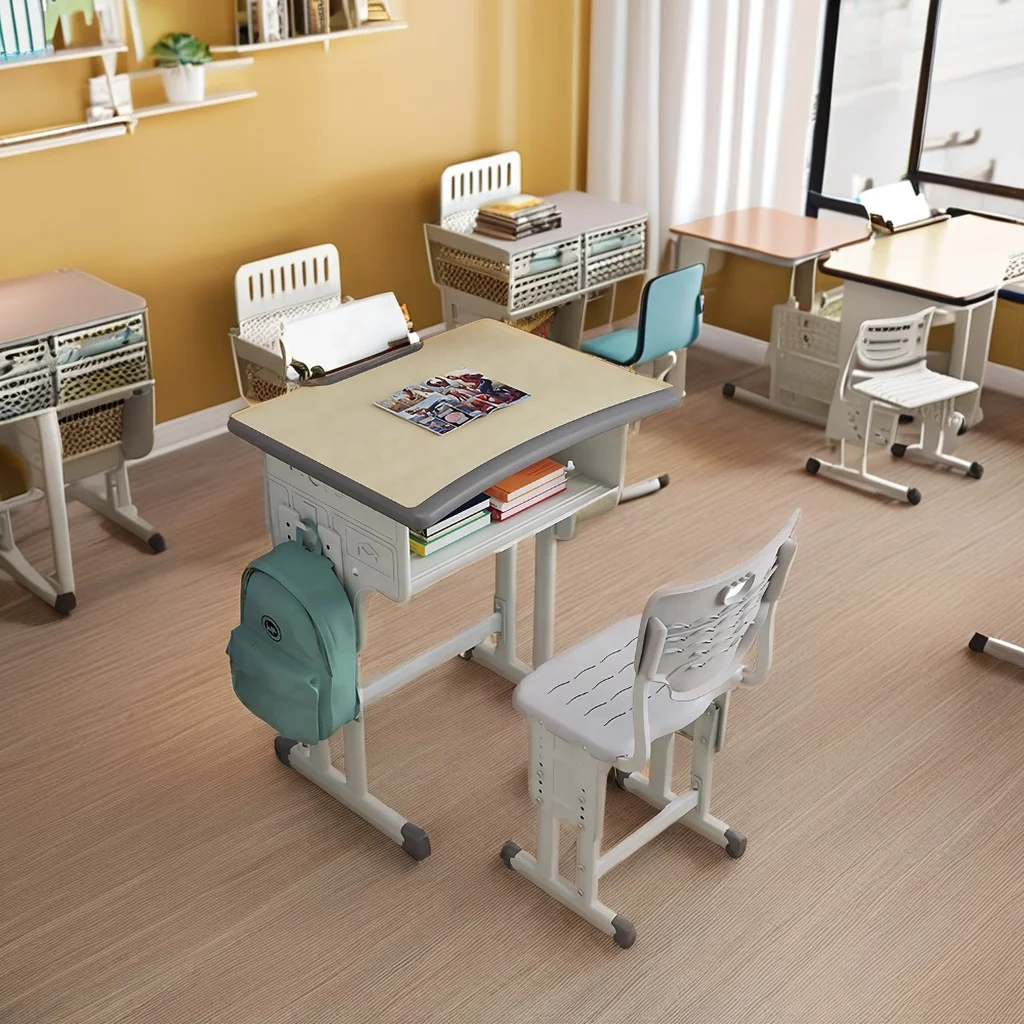 Fancy Foldable Convertible Study Table School Sets with Shop Selling for Reading and Writing