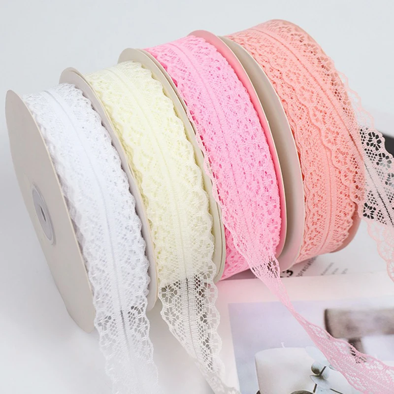 Popular 30mm wide 25 yards long wedding birthday cake decor food packaging gift wrapping lace ribbons for flower bouquet