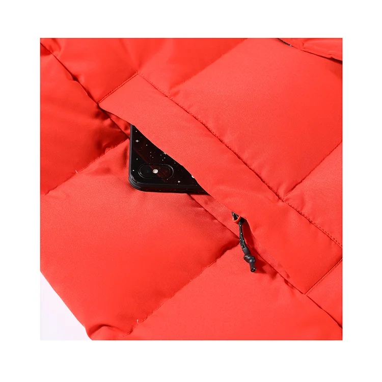 Kempgear Light Fashion Zipper Lady Hooded Puff New Design Puffer Coat Long Winter Down Jacket