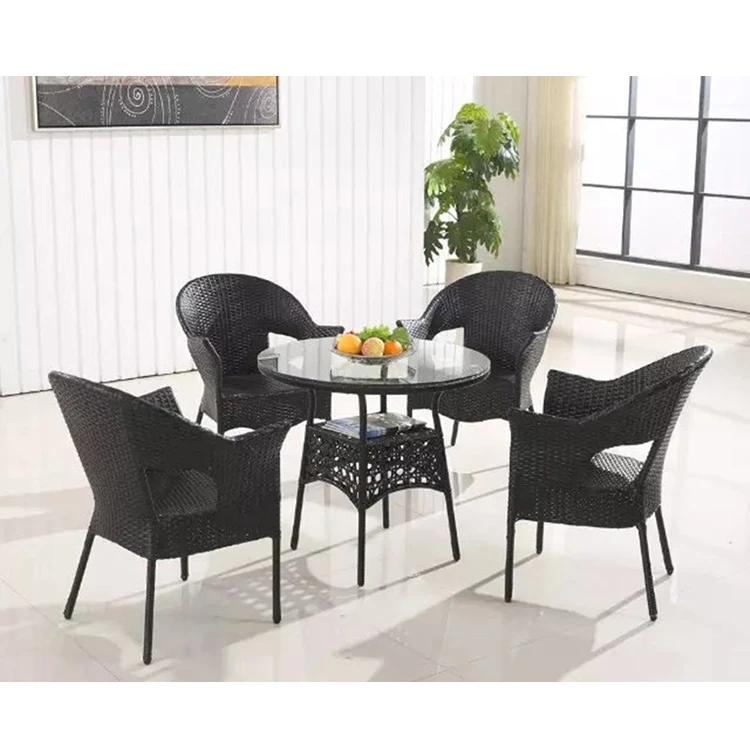 Muebles Jardin de Меса-де-Comedor 2 4-местный на открытом воздухе бистро мебели водонепроницаемый составная ротанговая плетеная сад набор