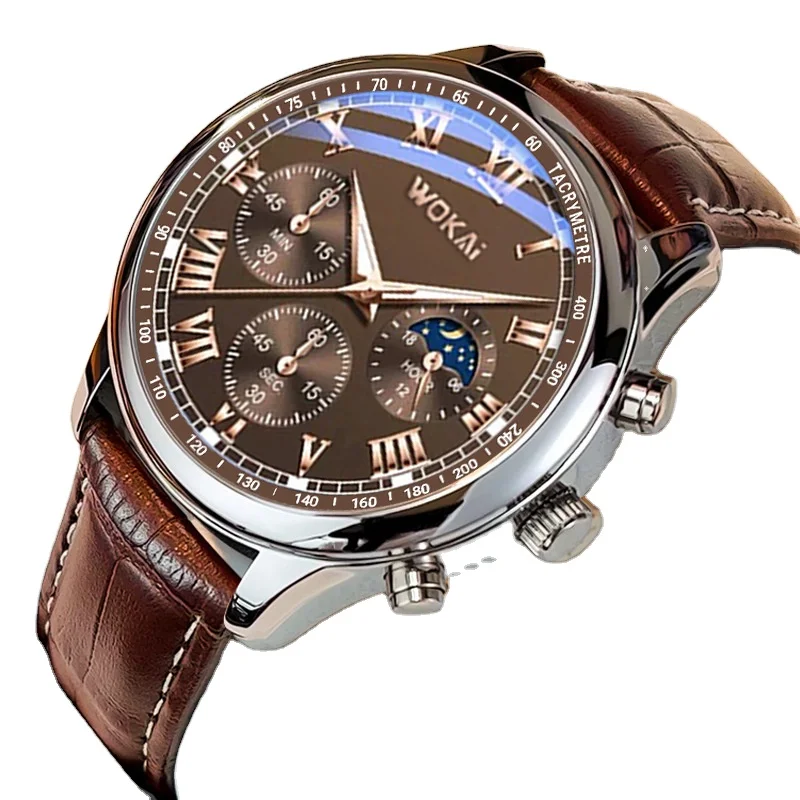 Fashion Mens Watches Luxury Men Sports Quartz Wrist Watch Man Business Casual Leather Watch Best Seller