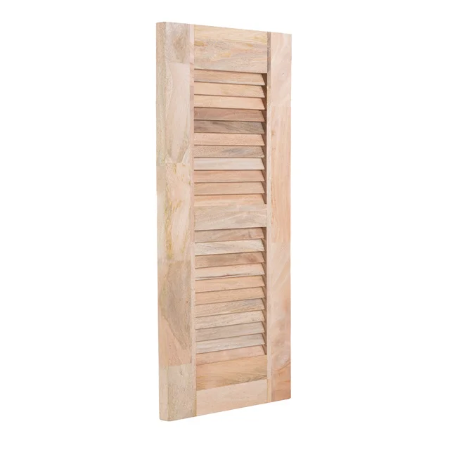 High Quality	Solid Wood Shutter Outdoor Windows European Style Farmhouse Decorative Louver Frame Horizontal Opening Pattern