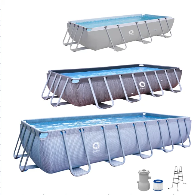 Avenli 17823EU для европейского рынка, горячая Распродажа, плавательный бассейн с прямоугольной стальной рамой, большой 13 футов, 18 футов, над землей, бассейн с насосом
