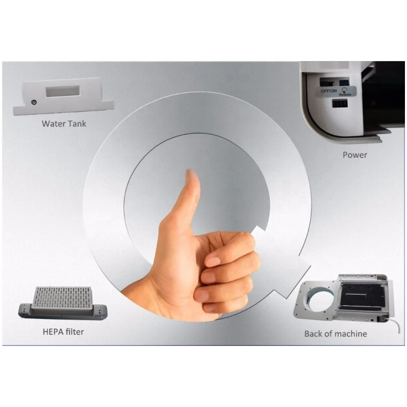 Powerful PTC Heating 360 Degrees Air Blowing Speedy Blade Jet Automatic Hand Dryer with HEPA Filter & UV Sterilization light