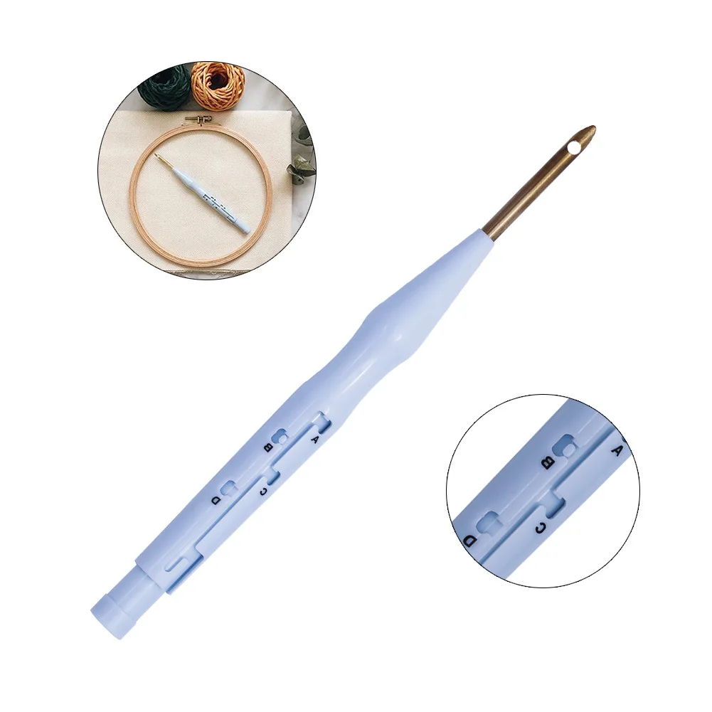 Amazon wholesale SKC Plastic Crafts Magic Embroidery Pen Punch Needle Adjustable Punch Needle
