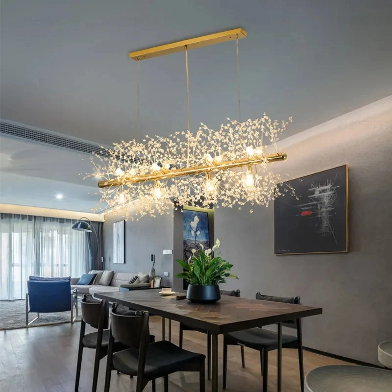 Modern Crystal Chandelier Lighting Lamp Led Pendant Hanging Light Lustres De Cristal Lamp Restaurant Chandeliers Light