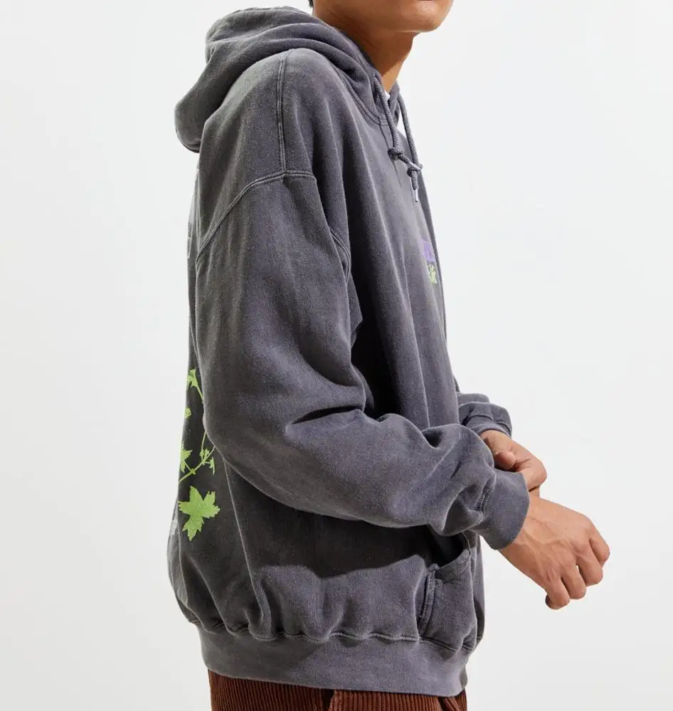 Низкий минимальный заказ OEM 100% хлопок французская махровая толстовка с капюшоном винтажная потертая Толстовка