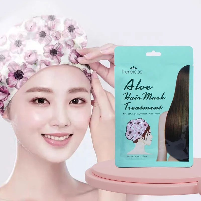 Wholesale Private Label Natural Organic Moisturizing Aloe Collagen Professional Nourish All Hair Type Sheet Hair Mask