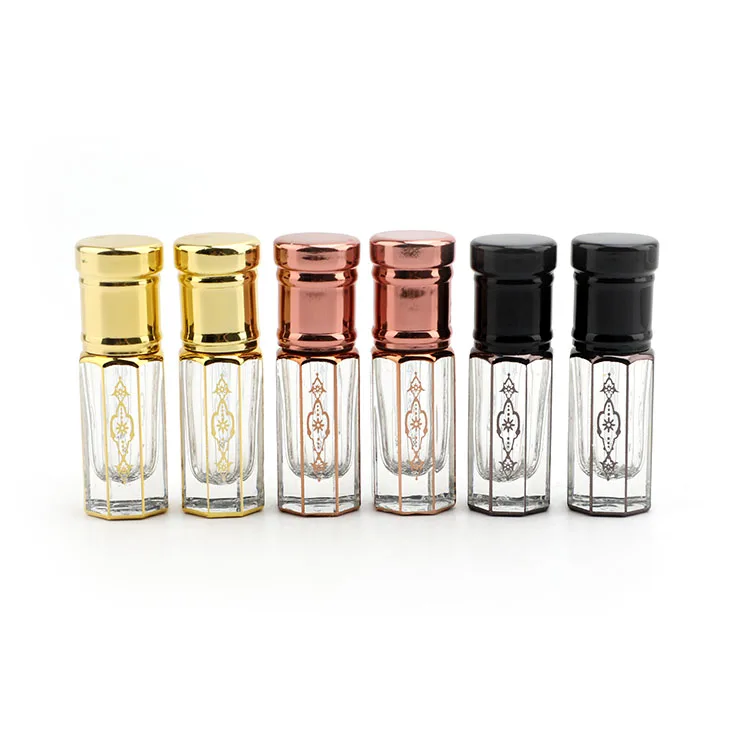 Hot sale luxury attar bottle anoC cap UV engraving attar bottle