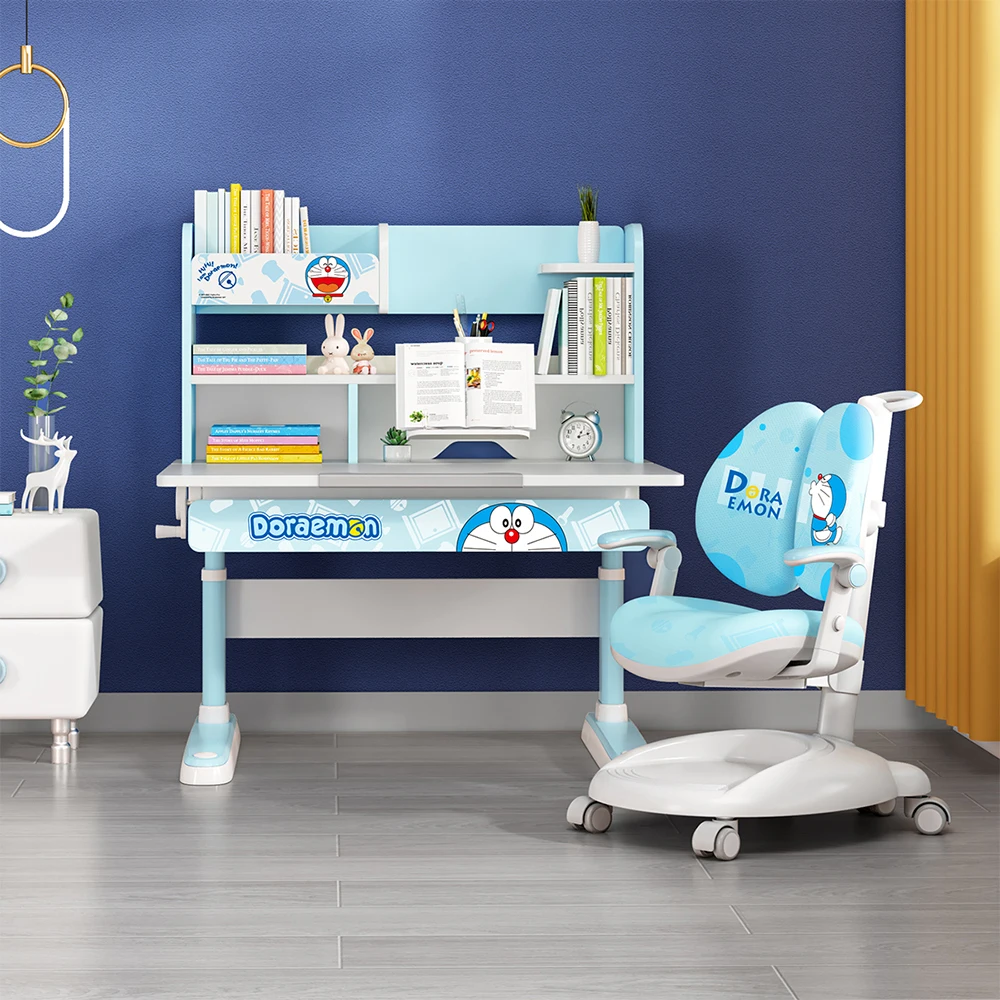Skycity child drawing table children study table kids height adjustable writing desk With Bookshelf bedroom furniture sets