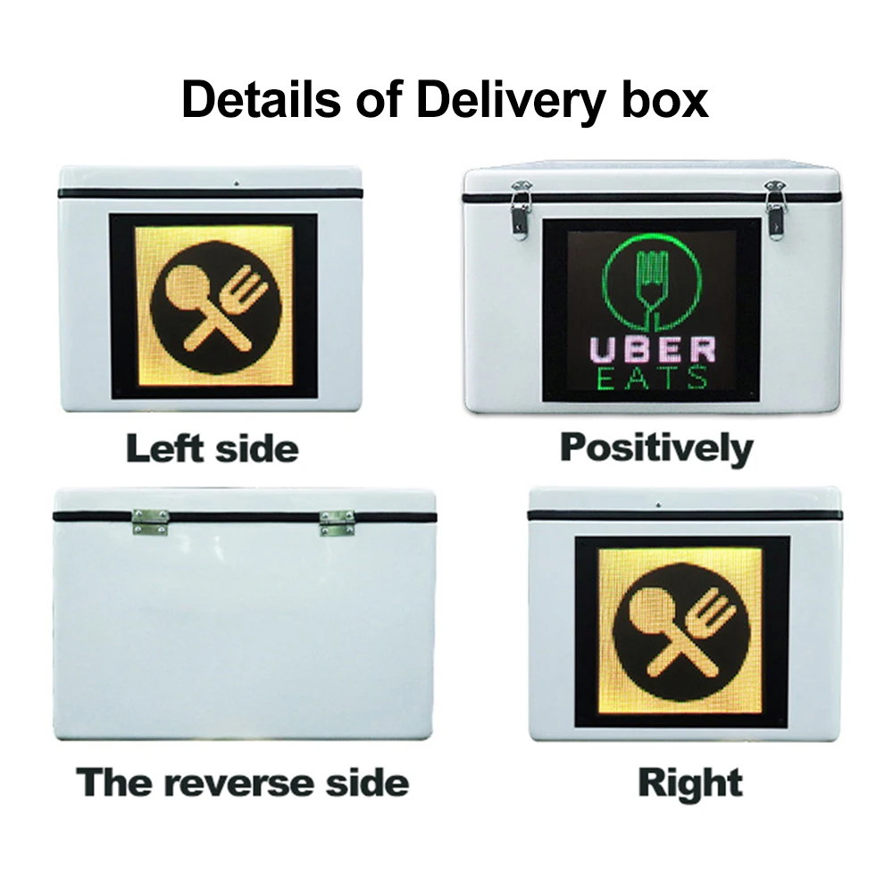 High Quality Motorcycle Delivery Food Box With Advertising Led Motorcycle Delivery Box Heated Waterproof Motorcycle Tail Boxes