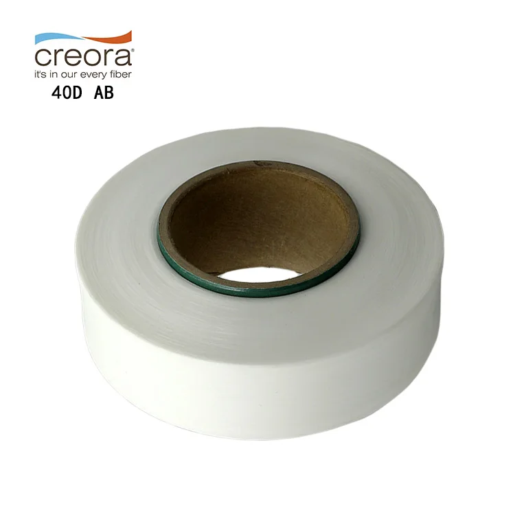 Korea brand Hyosung factory price lycra thread semi dull creora 40D AB grade raw white bare spandex yarn