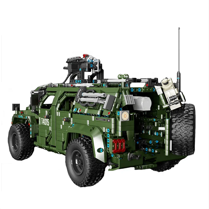 Новинка военный внедорожник Taigaole T4015 1:8 модель автомобиля внедорожника наборы строительных блоков MOC пластиковые игрушки обучающие автомобильные
