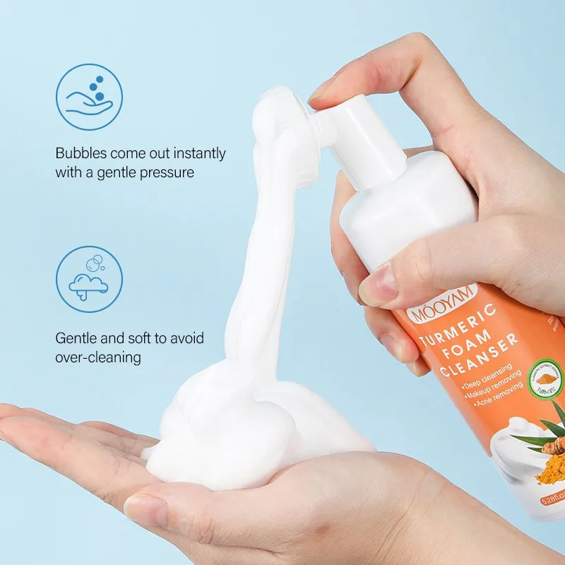 Amino Acid Green Tea Cleanser Mousse Deep Cleansing, remove oil remove dirt with massage brush head Cleanser Wholesale price