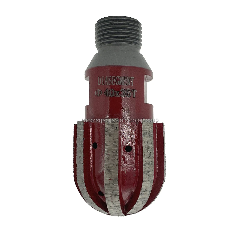 Segmented Ball Head Diamond CNC Milling Bit with 1/2 GAS Thread for Stones Grinding Tools