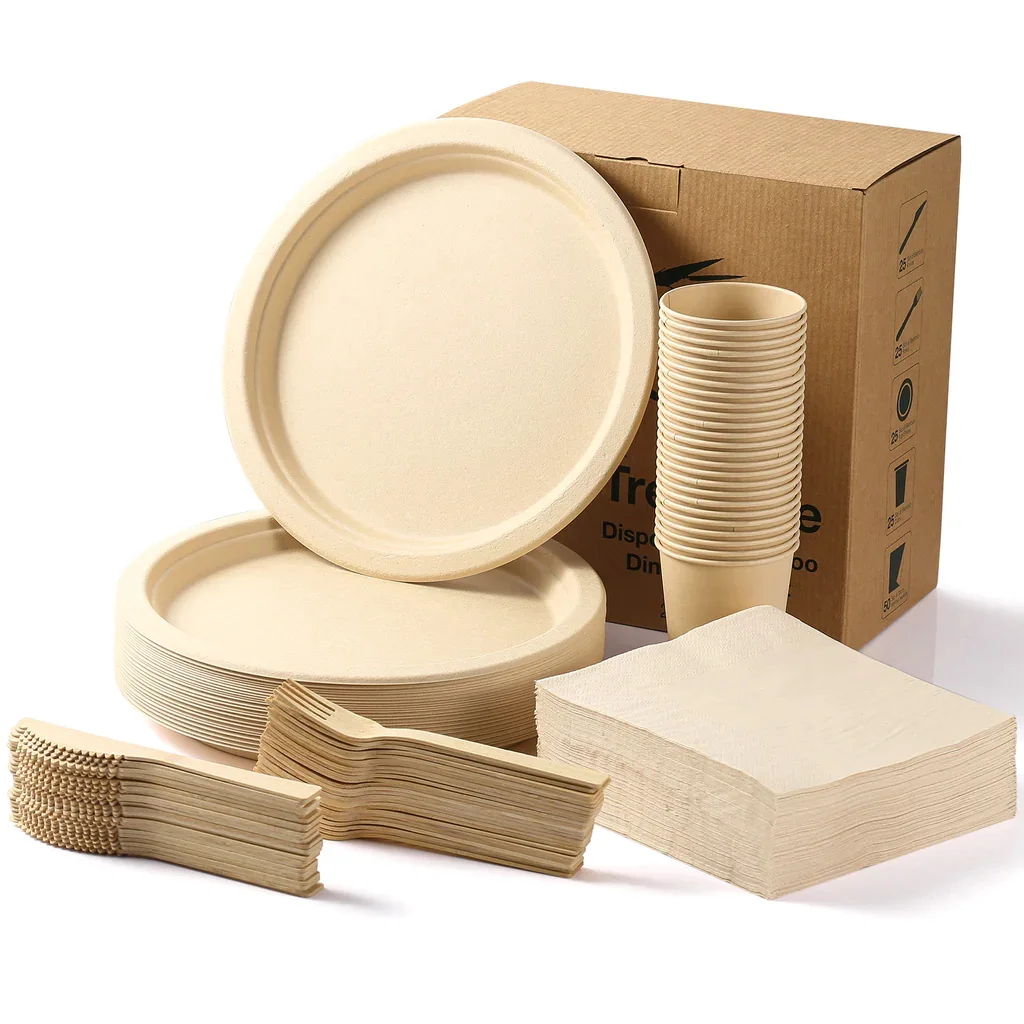 Heepack Food Container Biodegradable Disposable Compostable Sugarcane Bagasse Paper Pulp Bowl 12oz 24oz 32oz
