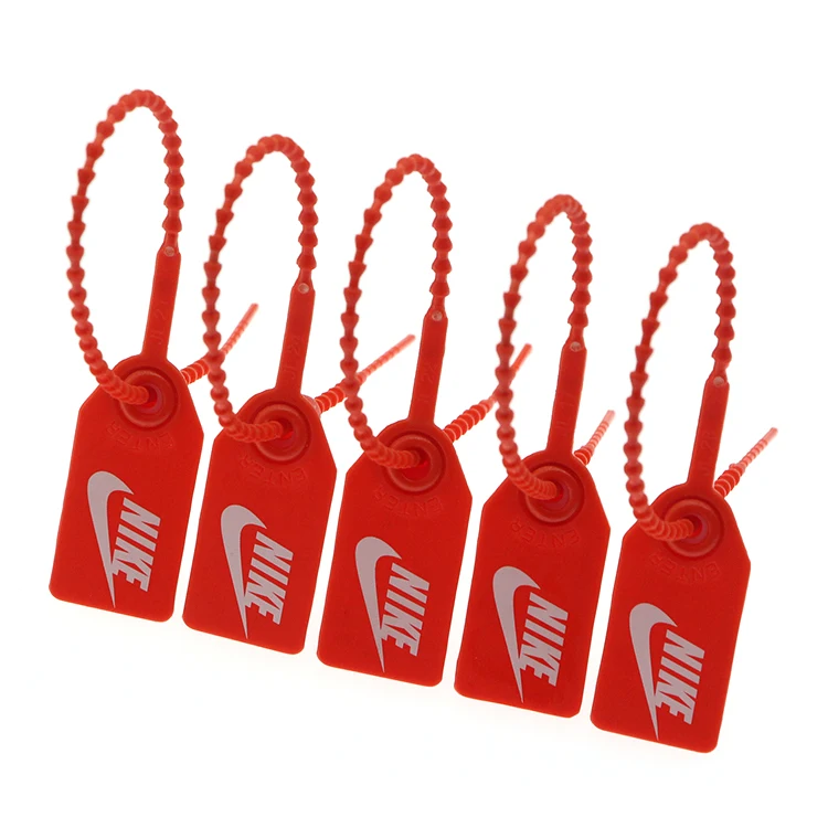 Clothing tag Printed Label Custom Logo padlock plastic zip tie Security seal tamper proof disposable Anti-theft deduction