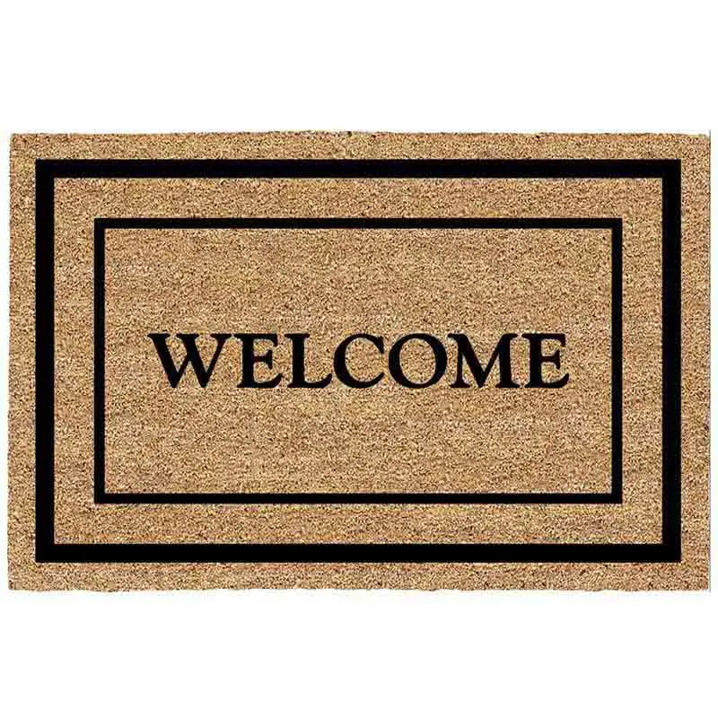 Non Slip Outdoor Indoor Pvc Coil Carpets Custom Logo Doormats Welcome Embossed Entrance Front Door Mats For Home