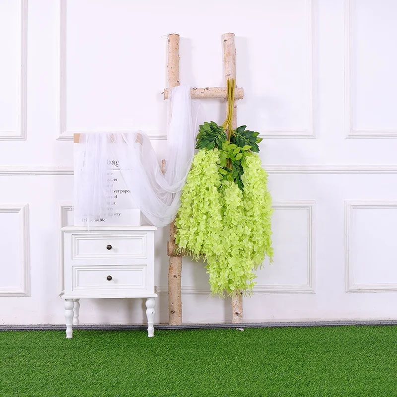 Wisteria artificial hanging flower wedding flower background wall decoration silk wisteria flowers