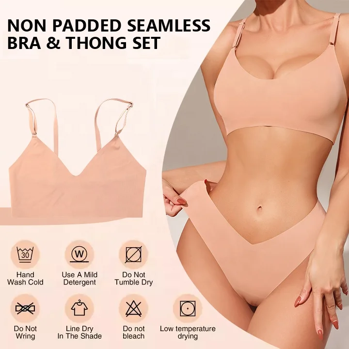 Sharicca Customize Logo Underwear Sets Women 6 Colors Seamless Bra And Panty Wholesale Bra & Brief Sets