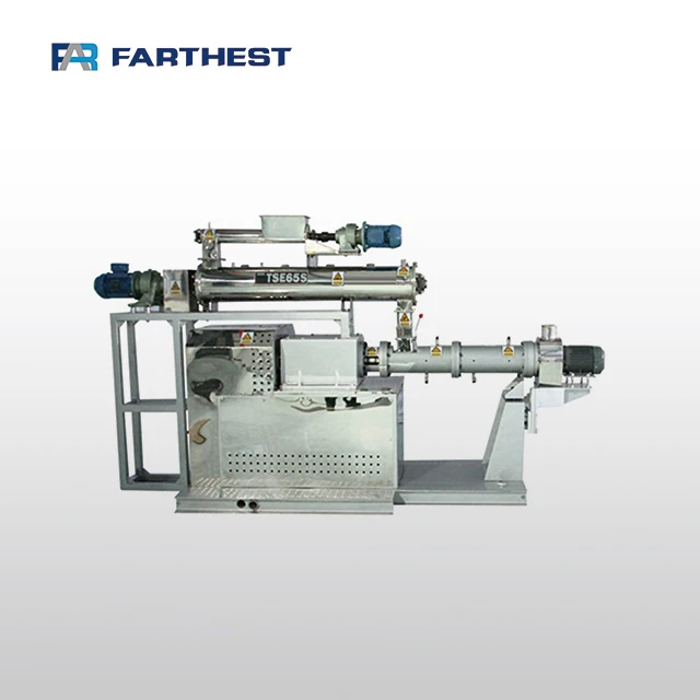 Horizontal Structure 1 ton per hour Floating Big Fish Feed Pellet Machine Line Extruder