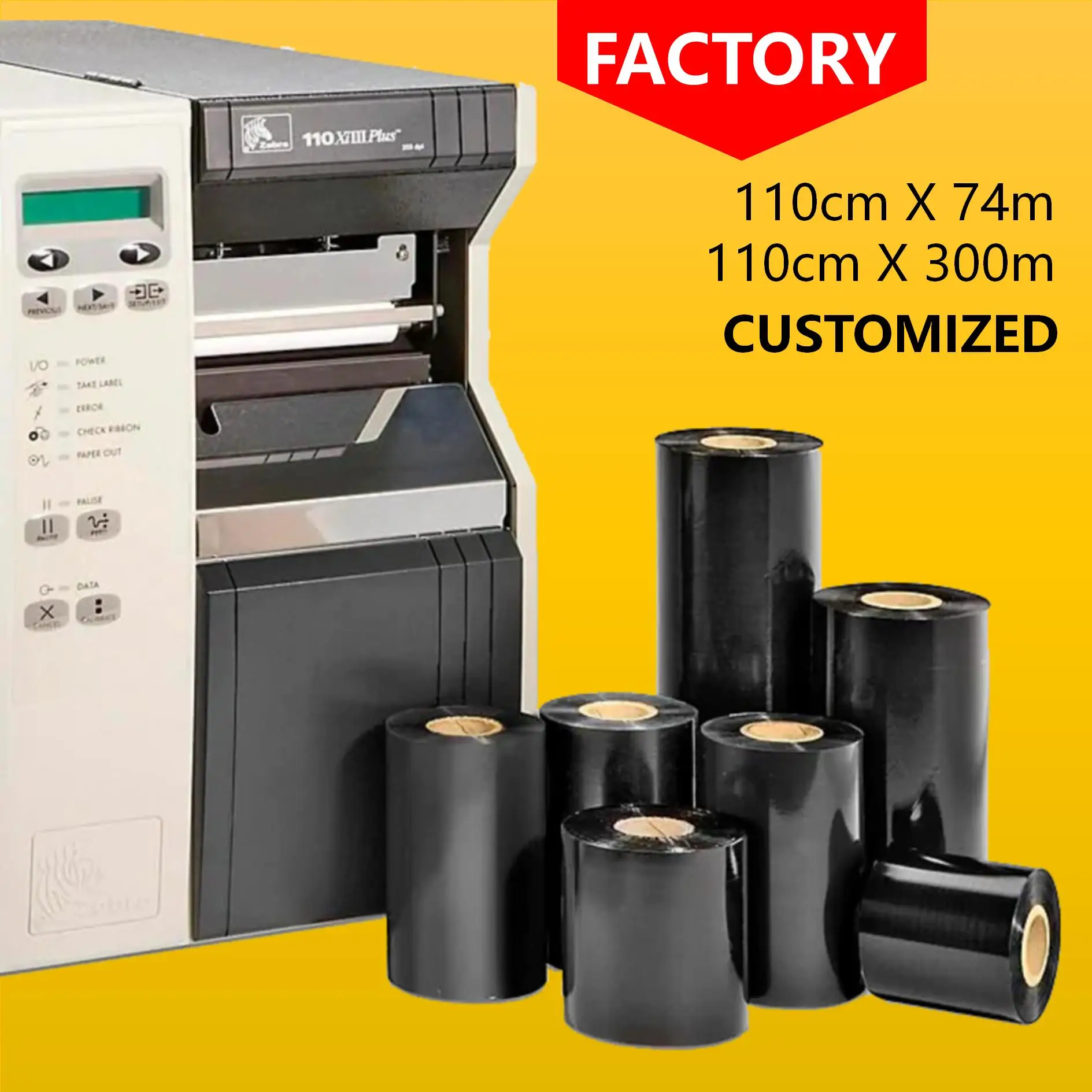 Термотрансферная лента, восковая лента для Zebra Citizen