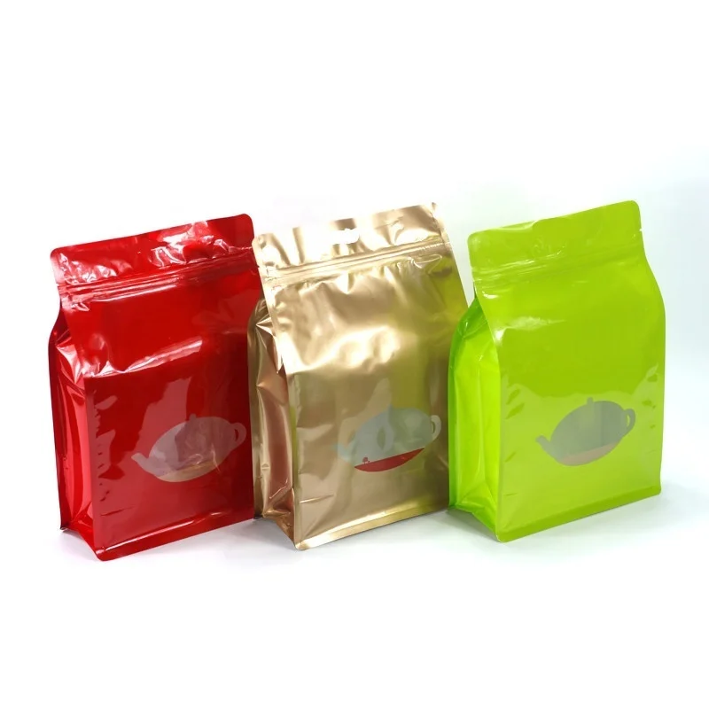 Flexo Printed Custom Made Doypack Zip Lock Bag Doypack Mylar Storage Food plastic packaging bag tea coffee pouch with zipper