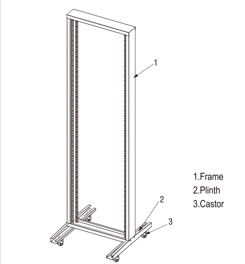 600*600 Open frame racks 19 inch 42 u server rack open