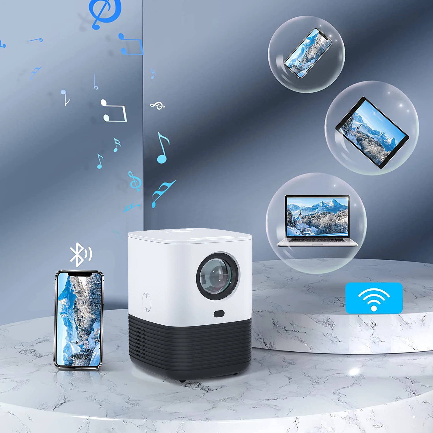 5000 люмен светодиодный портативный проектор 1920*1080 FHd 1080P Usb WIFI мини-проектор для
