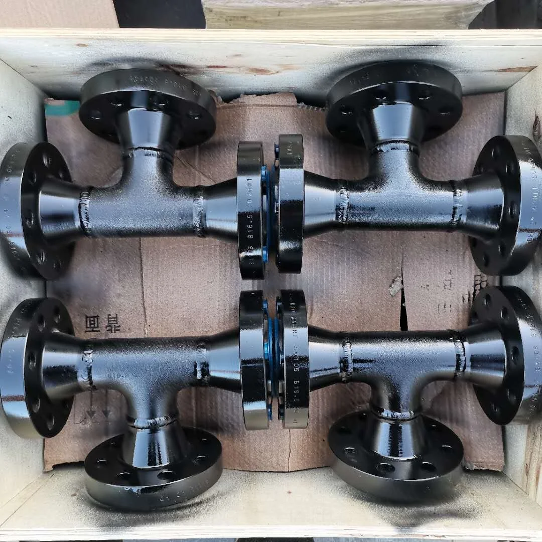 
Carbon steel flanged tee piping spool parts 2