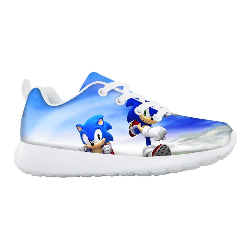  2021 модная детская обувь Sonic the Hedgehog для бега мальчиков и девочек красивая звуковая спортивная