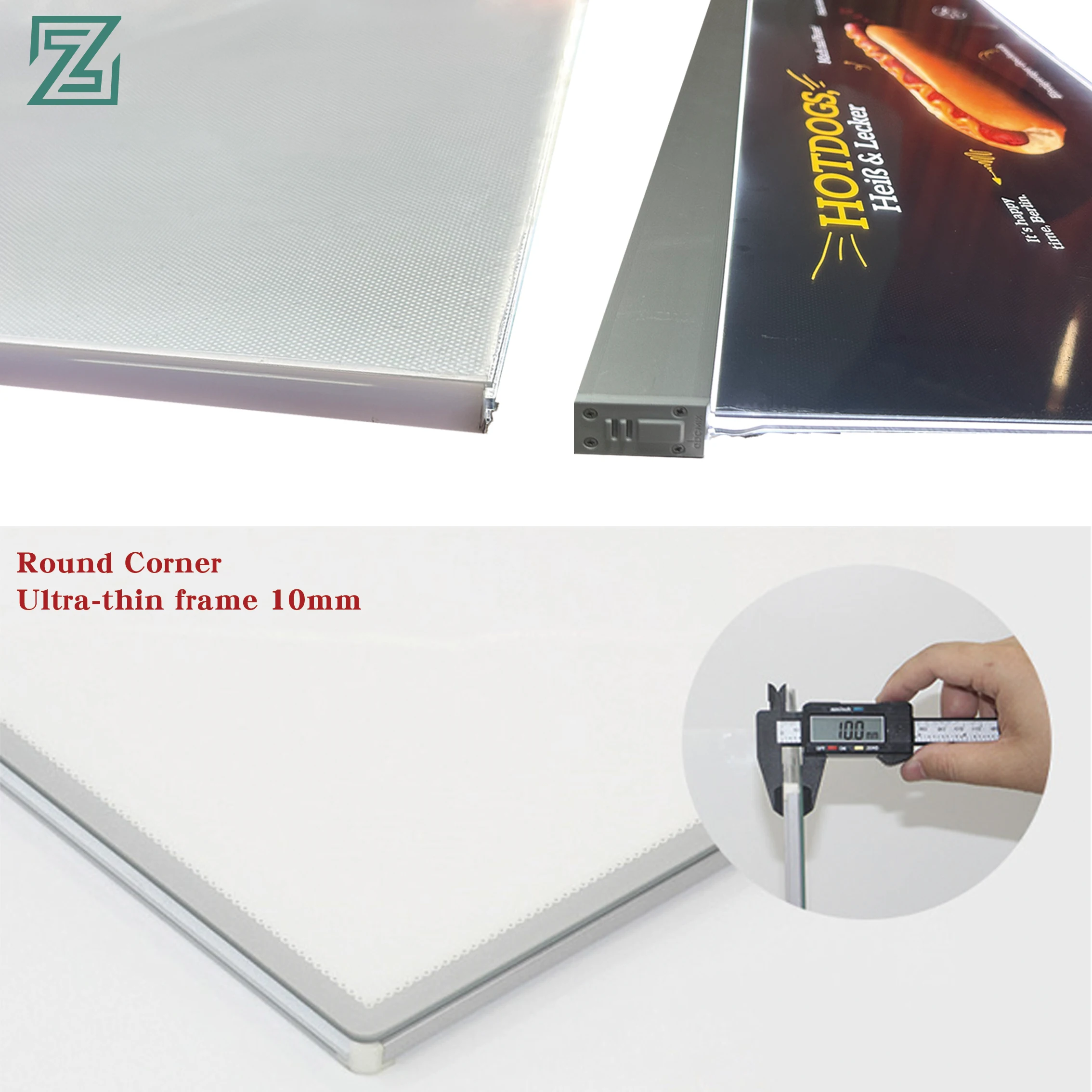 Lightbox Window Display A0/A1/A2/A3/A4 Aluminum Poster Frame Snap Ultra Thin Advertising Metal Lighting Led Light Box
