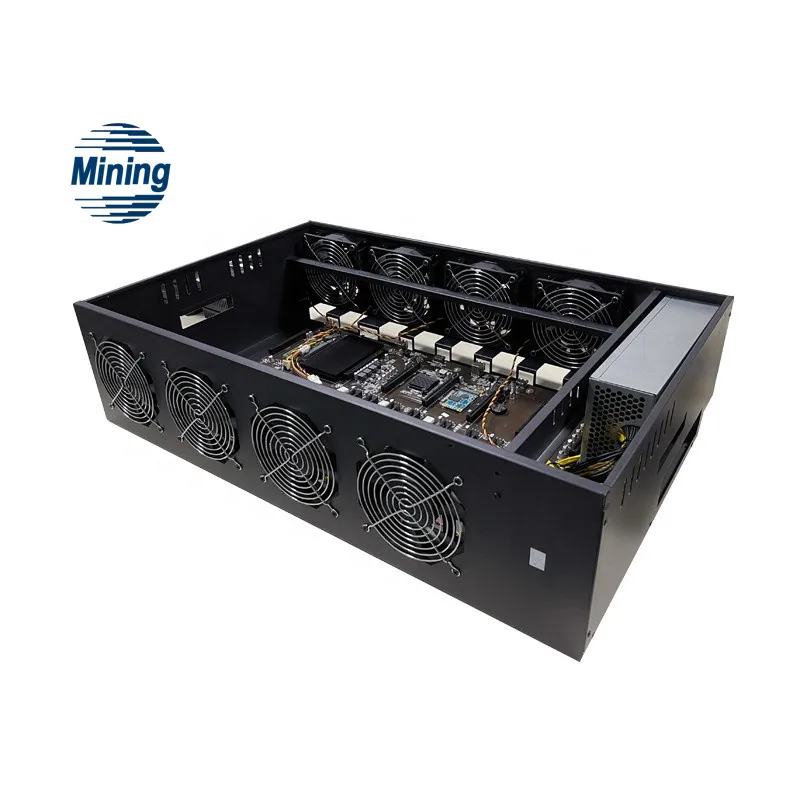 Brand new eth graphics platform 8 ethereum graphics card platform 857S Silent GPU platform with fan