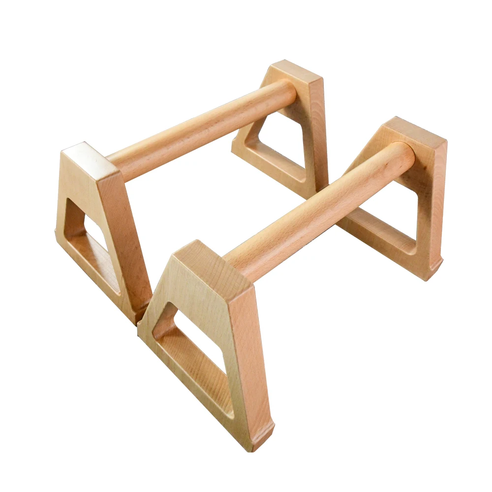 Beech Wood Pull Up Bar Calisthenics Equipment Wooden parallel Push Up Stands Board With Handle For Power Bars Handstand Trainer