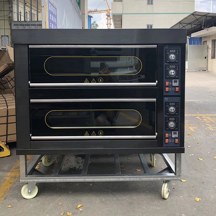 Professional Industrial Wholesale Bread 2 Door 5 Tray 4 Deck Gas Electric Pizza Oven for Restaurant