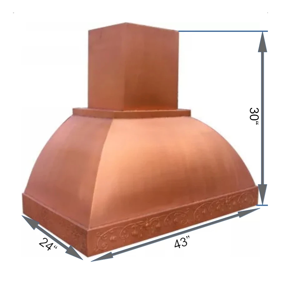 handcrafted smooth copper wall mounted cooker hood for kitchen major kitchen appliances kitchen canopy