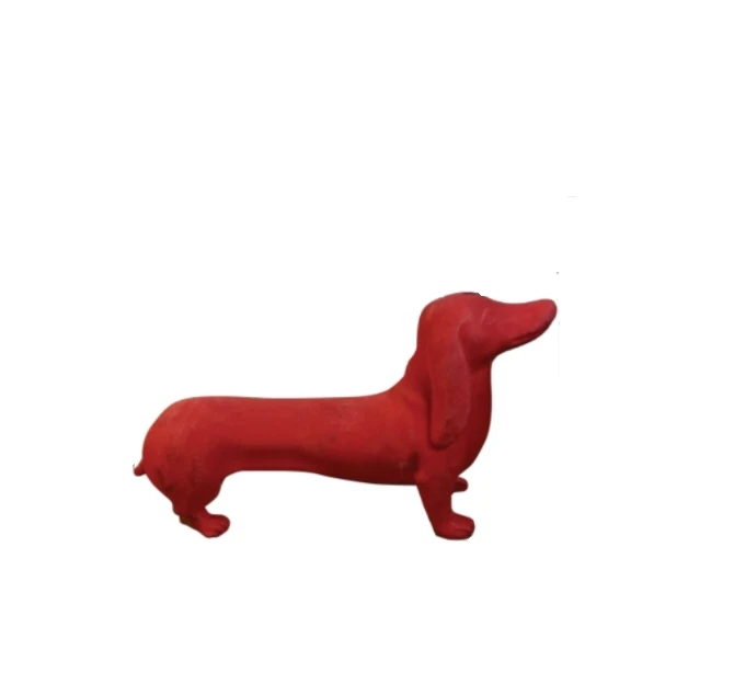 Resin dachshund home statue, small dog sculpture