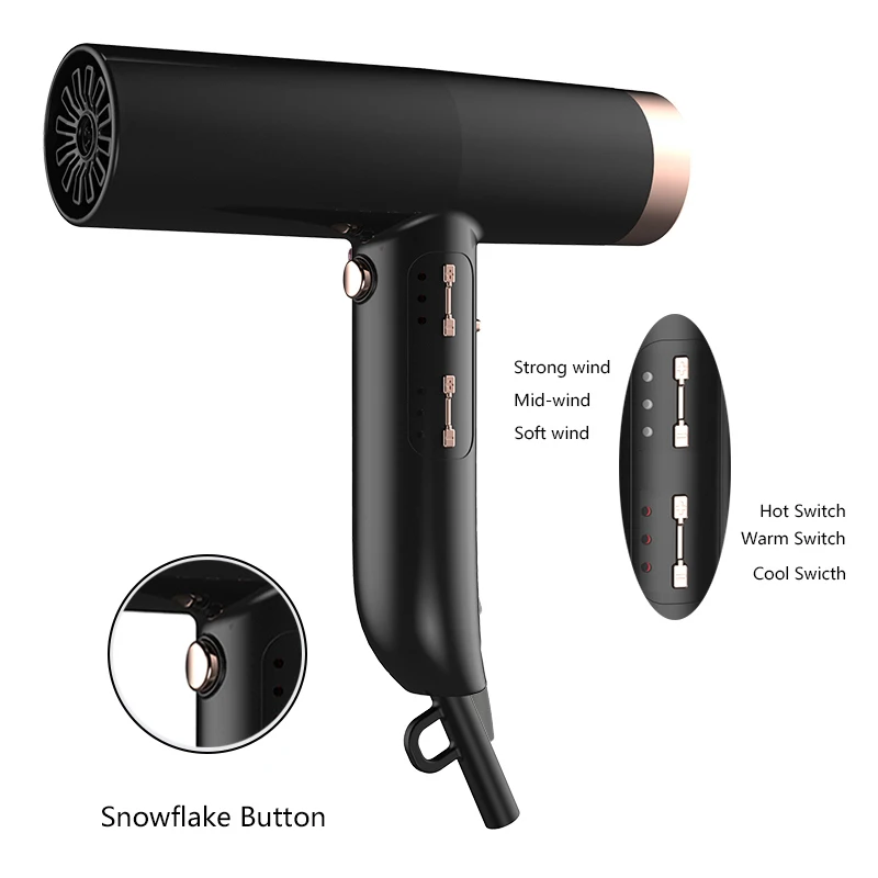 Новый мотор BLDC 1600 Вт модный дизайн легкий бесшумный фен для волос салона модные товары Новое поступление 2022 2024