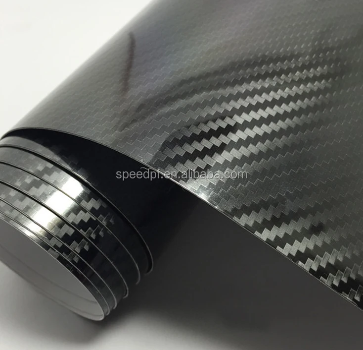 1.52x18M High Adhesive Bubble Free Auto Vinyl Wrap 5D Carbon Fiber Adhesive Roll