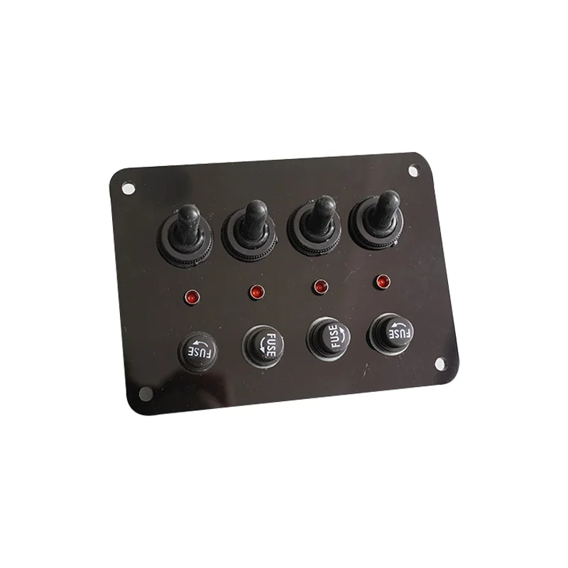 Кулисный переключатель 12V 24V Вкл/Выкл красный светодиодный выключатель света 4 Pin SPST для автомобильные грузовик лодка морской