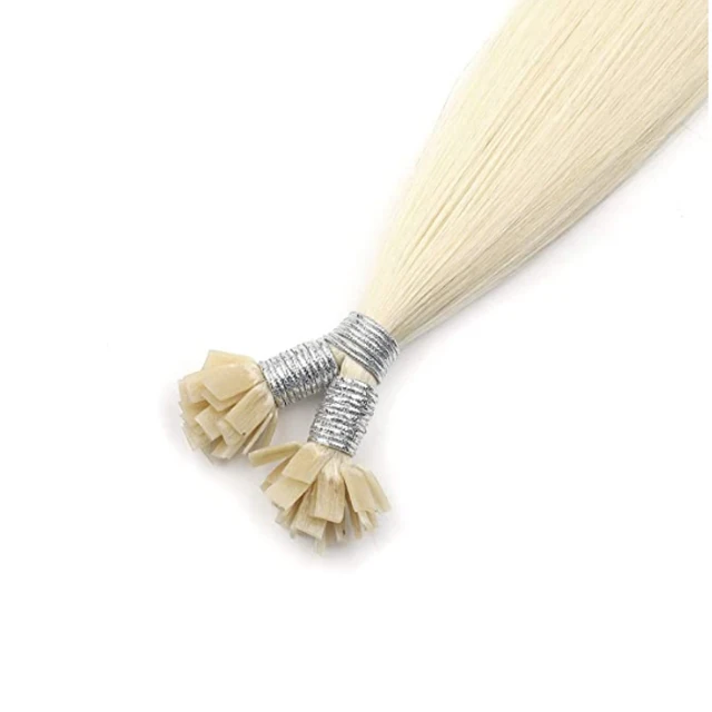 
2021 Fashion Pre-Bonded Human Hair Extensions 100% Remy Italian Keratin Human Hair Flat Tip Hair Extensions 